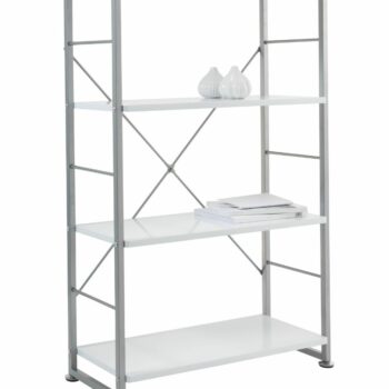 Alphason Cabrini Home Office White Tall Bookcase-0