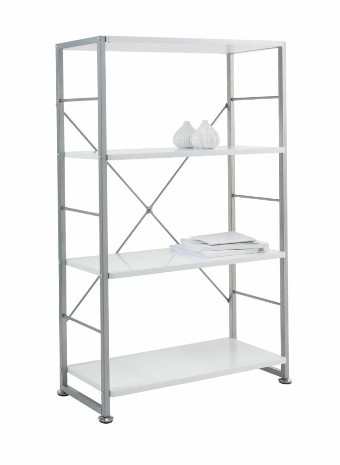 Alphason Cabrini Home Office White Tall Bookcase-0