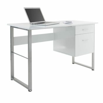 Alphason Cabrini Home Office White Pedestal Desk-0