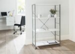 Alphason Cabrini Home Office White Tall Bookcase-18461