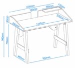 Alphason Truro Grey Marble Effect Writing Desk-18582