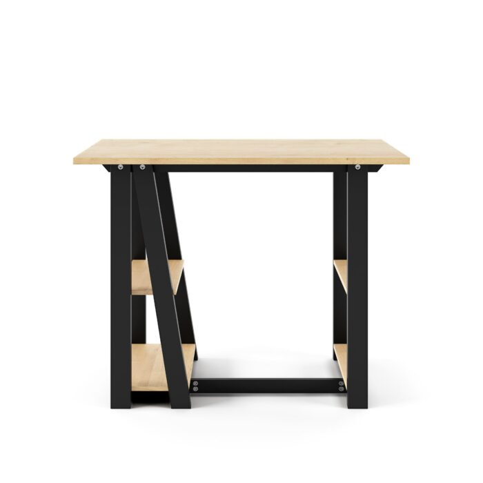Alphason Penzance Home Office Desk Oak & Black-18588