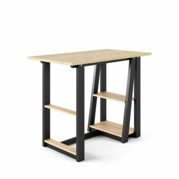 Alphason Penzance Home Office Desk Oak & Black-0