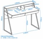 Alphason Salcombe Home Office Desk in Oak & Black-18594