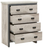 GFW Boston Industrial Style 4 Piece Bedroom Set in Grey-18713