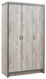 GFW Boston Industrial Style 4 Piece Bedroom Set in Grey-18711