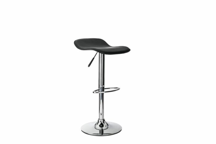 Alphason Ohio Black Faux Leather & Chrome Bar Stool Swivel Base-18626