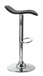 Alphason Ohio Black Faux Leather & Chrome Bar Stool Swivel Base-0