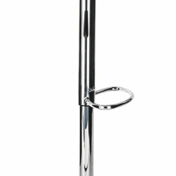 Alphason Ohio Black Faux Leather & Chrome Bar Stool Swivel Base-0