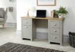 GFW Lancaster Study Desk with Storage in Light Grey-18820