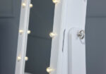 GFW Armoire Freestanding Mirror with Jewellery Storage & LED lights - Grey-18689