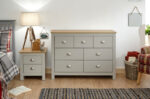 GFW Lancaster 7 Drawer Merchants Chest Light Grey-18802