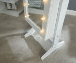 GFW Armoire Freestanding Mirror with Jewellery Storage & LED lights - White-18702