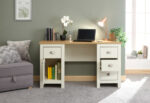 GFW Lancaster Study Desk with Storage in ivory Cream-18836
