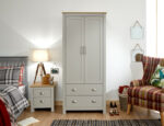 GFW Lancaster 2 Door 2 Drawer Wardrobe Light Grey-18759