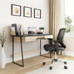 Alphason Salisbury Black & Oak Contemporary Desk-18728