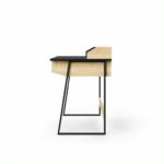 Alphason Salisbury Black & Oak Contemporary Desk-18731