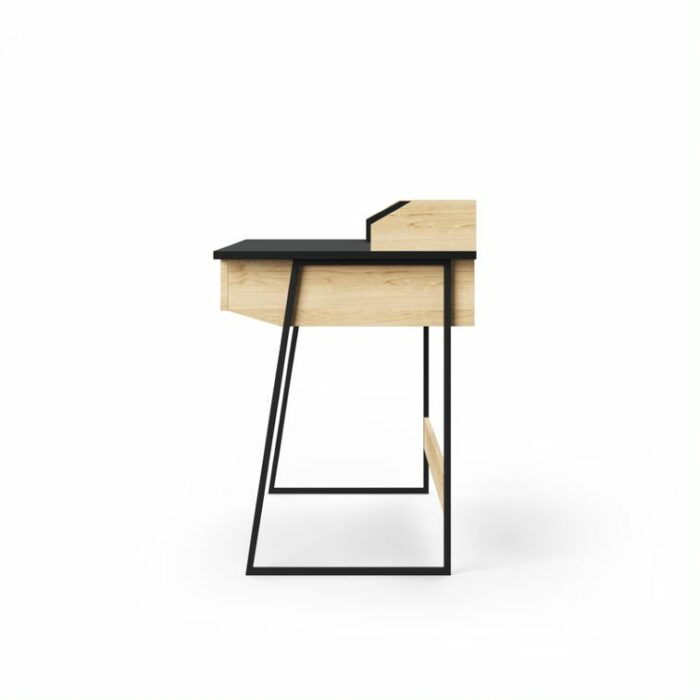 Alphason Salisbury Black & Oak Contemporary Desk-18731