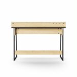 Alphason Salisbury Black & Oak Contemporary Desk-18732