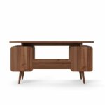 Alphason Somerset Classic Style Java Wood Desk with Storage-20067