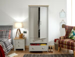 GFW Lancaster 2 Door 2 Drawer Wardrobe Light Grey-18762