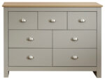 GFW Lancaster 7 Drawer Merchants Chest Light Grey-0