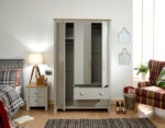GFW Lancaster 3 Door 2 Drawer Wardrobe Light Grey-18774