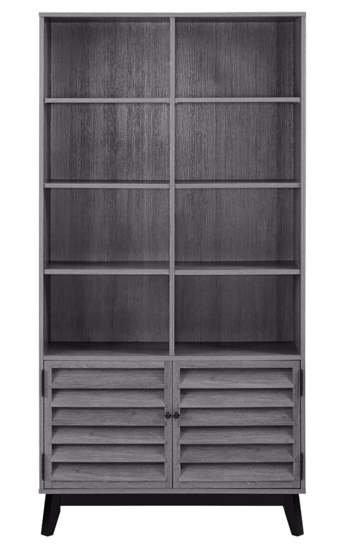 Dorel Vaughn Bookcase in Grey Oak-0