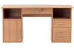 Alphason Dallas Traditional Pedestal Style Storage Desk In Oak or beech-22723