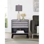 Dorel Vaughn Accent Lamp Table in Grey Oak-18906