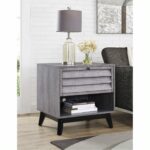 Dorel Vaughn Accent Lamp Table in Grey Oak-18900
