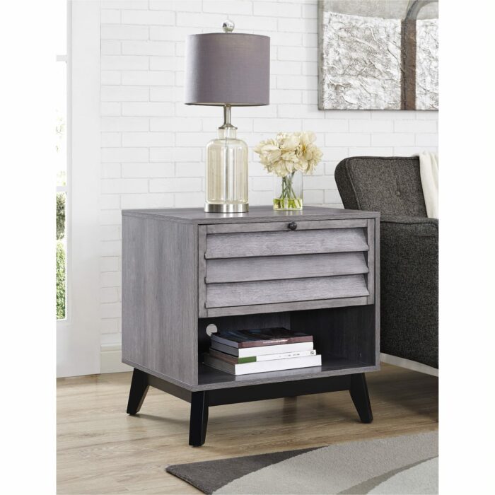 Dorel Vaughn Accent Lamp Table in Grey Oak-18900