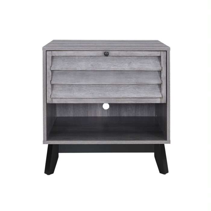 Dorel Vaughn Accent Lamp Table in Grey Oak-18898