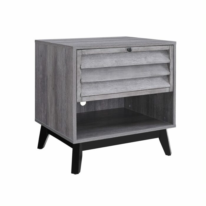 Dorel Vaughn Accent Lamp Table in Grey Oak-0