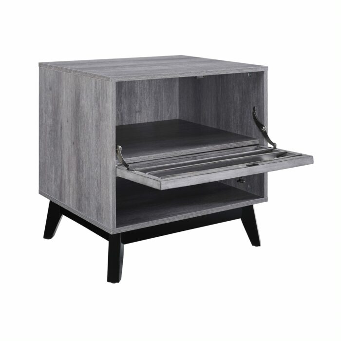 Dorel Vaughn Accent Lamp Table in Grey Oak-18902