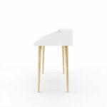 Alphason Yeovil White & Sonoma Oak slim home office writing desk-18908
