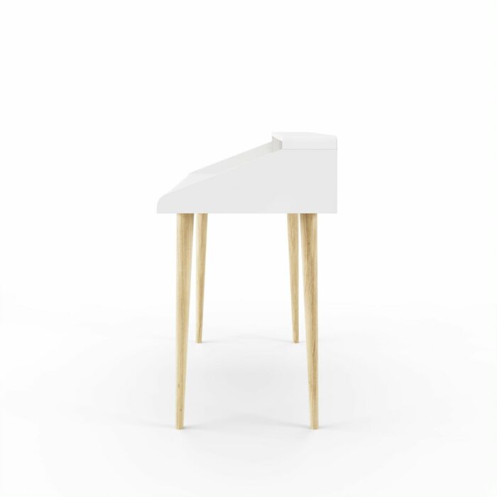 Alphason Yeovil White & Sonoma Oak slim home office writing desk-18908