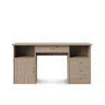 Alphason Dallas Traditional Pedestal Style Storage Desk In Oak or beech-18915