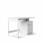 Alphason Bridport White Gloss Storage Desk-0