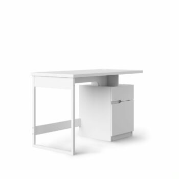 Alphason Bridport White Gloss Storage Desk-0