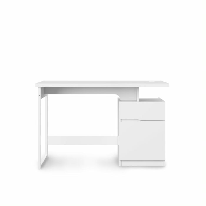 Alphason Bridport White Gloss Storage Desk-18919
