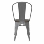 Dorel Fusion Dining chair in gun metal, black, Silver or white Pack of 2-22454