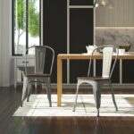 Dorel Fusion Dining chair in gun metal, black, Silver or white Pack of 2-22456