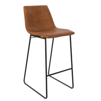 Dorel Bowden Upholstered Molded Barstool - Caramel Maple-0