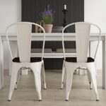 Dorel Fusion Dining chair in gun metal, black, Silver or white Pack of 2-22460