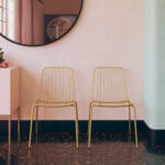 Dorel Caden Wire Dining Chair - Gold (set of 2)-19006