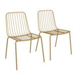 Dorel Caden Wire Dining Chair - Gold (set of 2)-0