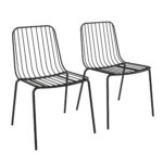 Dorel Caden Wire Dining Chair - Black (set of 2)-0