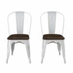 Dorel Fusion Dining chair in gun metal, black, Silver or white Pack of 2-22458
