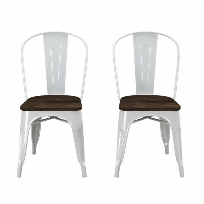 Dorel Fusion Dining chair in gun metal, black, Silver or white Pack of 2-22458